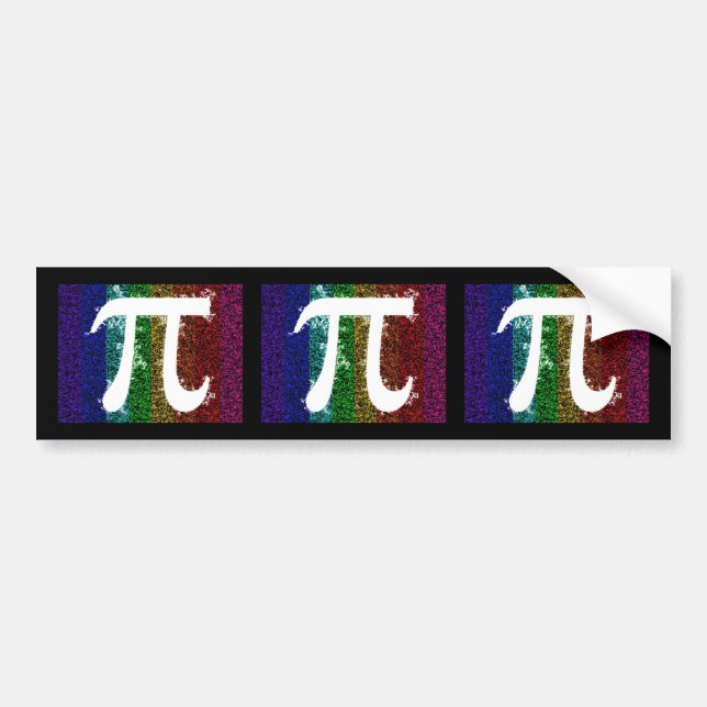 Pi Sign Electric Bumper Sticker (Front)