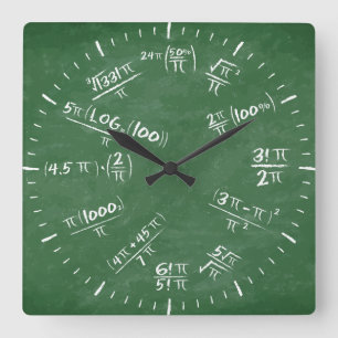 Pi Square Wall Clock