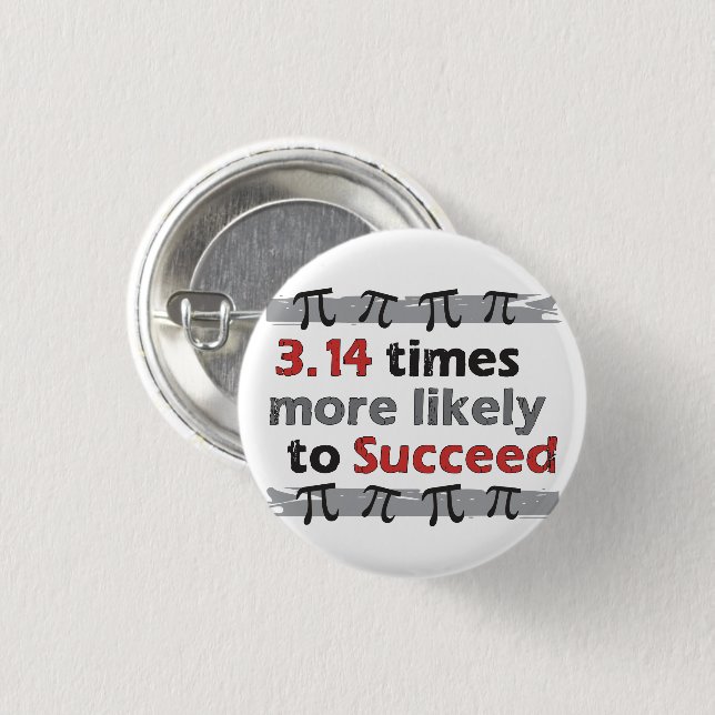 Pi Success 3 Cm Round Badge (Front & Back)
