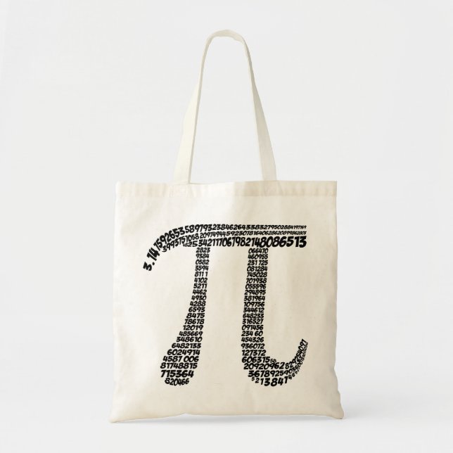Pi Symbol 3.14 - 400 decimal values Tote Bag (Front)