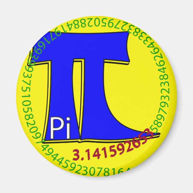 Pi Symbol 3.14 Ultimate Magnet (Front)