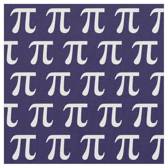 Pi Symbol Cute Math Teacher Fabric (Close Up)