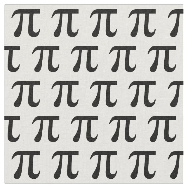 Pi Symbol Cute Math Teacher Fabric (Close Up)