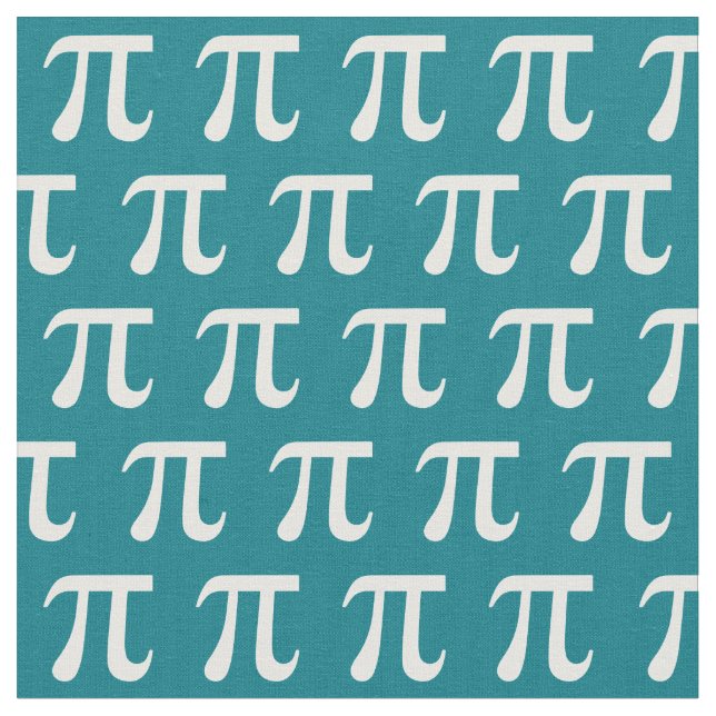 Pi Symbol Cute Math Teacher Fabric (Close Up)
