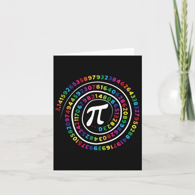 Pi Symbol Math Teacher Pi Day  Card (Front)