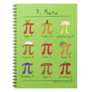 Pi Symbol Menu Cute Math Teacher Notebook