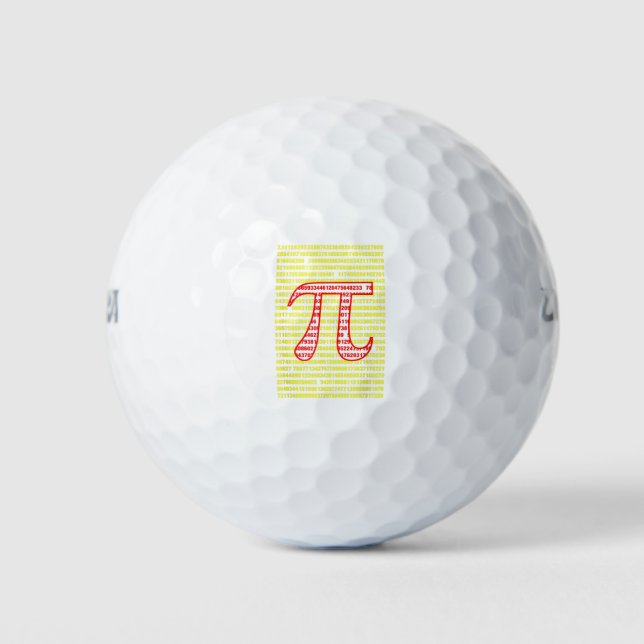 Pi Symbol Number Sequence Math 3.1415 Gift Pie Day Golf Balls (Front)