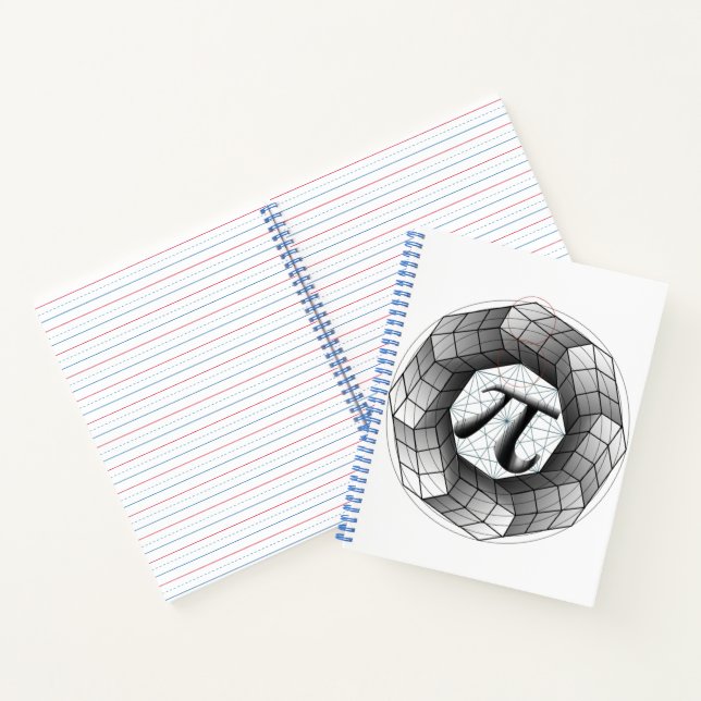 Pi Symbol Optical Illusion Notebook for You (Inside)