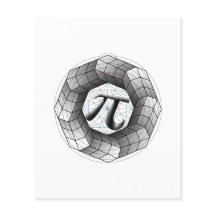 Pi Symbol Optical Illusion Paper Sheet for You