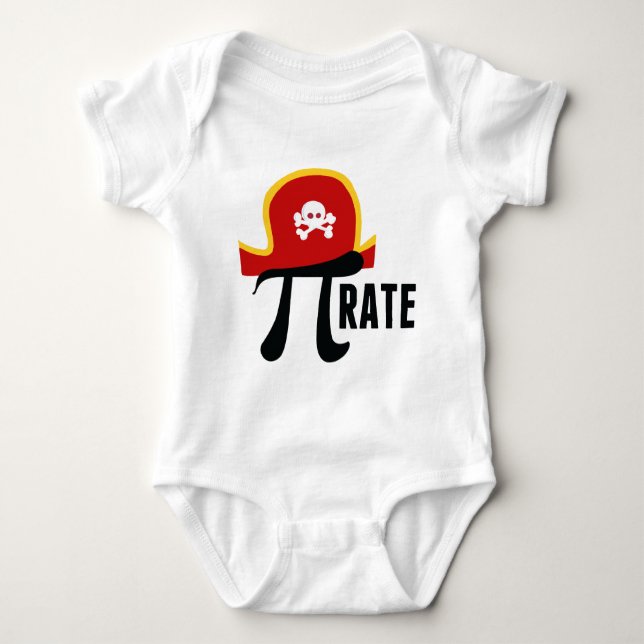 Pi Symbol Pirate Baby Bodysuit (Front)
