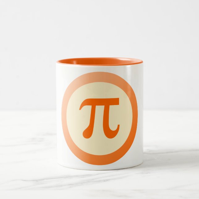 Pi Symbol Two-Tone Coffee Mug (Center)