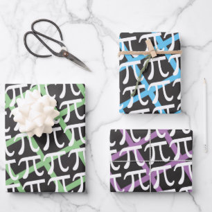 Pi Symbols Pi Day Math Themed Wrapping Paper