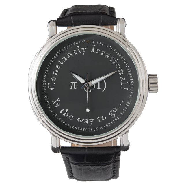Pi, The Irrational Mathematical Constant Custom Watch (Front)