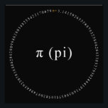 Pi, The Irrational Mathematical Constant Photo Print<br><div class="desc">This black and white art piece, designed digitally, is released in commemoration of Pi Day, which is observed each year on March 14. The date 3.14 corresponds to the rounded value of π (pi), a well-recognised mathematical constant. The design features the value of the Pi constant to the first 100...</div>