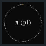 Pi, The Irrational Mathematical Constant Photo Print<br><div class="desc">This black and white art piece, designed digitally, is released in commemoration of Pi Day, which is observed each year on March 14. The date 3.14 corresponds to the rounded value of π (pi), a well-recognised mathematical constant. The design features the value of the Pi constant to the first 100...</div>