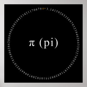 Pi, The Irrational Mathematical Constant Poster