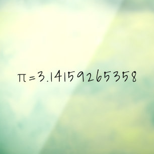Pi to 10 decimal points "π=3.14" Math & Science