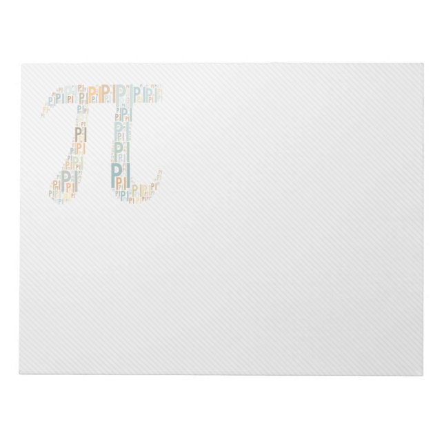 Pi Typed Design Text Symbol | Nerd Notepad (Front)