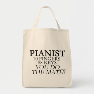 Pianist 10 Fingers 88 Keys Tote Bag