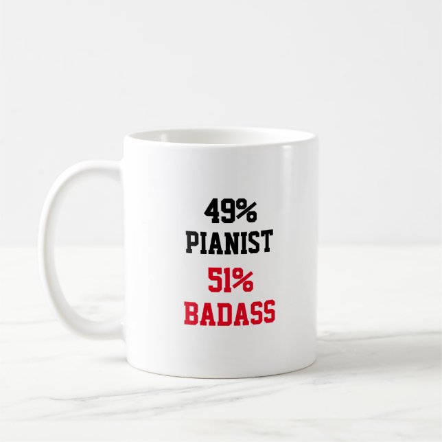 Pianist Badass Coffee Mug (Left)