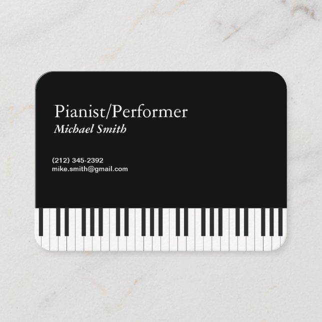 Pianist Business Card (Front)