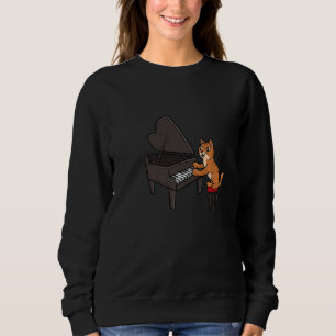 Pianist Cat Musician Instrumentalist Piano Player  Sweatshirt