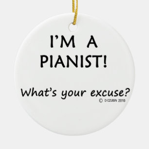 Pianist Excuse Ceramic Tree Decoration
