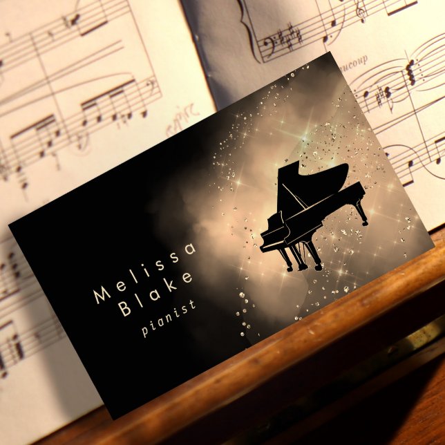 pianist golden dust business card (Creator Uploaded)