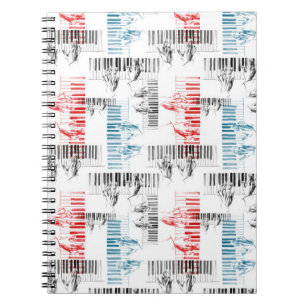 Pianist hands pattern notebook