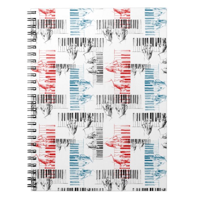 Pianist hands pattern notebook (Front)