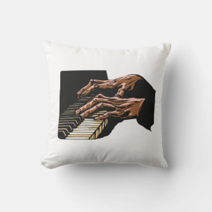 Pianist Hands Playing Piano – Cushion