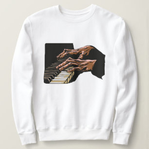 Pianist Hands Playing Piano –  Sweatshirt