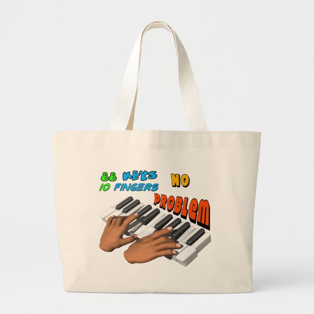 Pianist Large Tote Bag (Front)