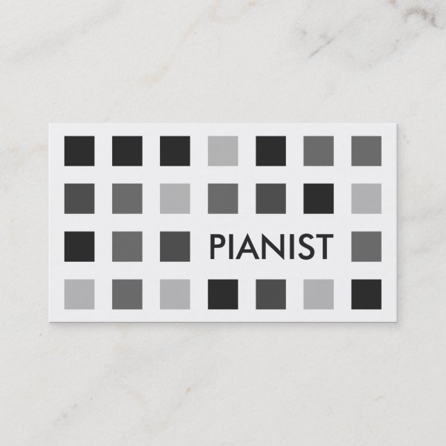 PIANIST (mod squares) Business Card (Front)