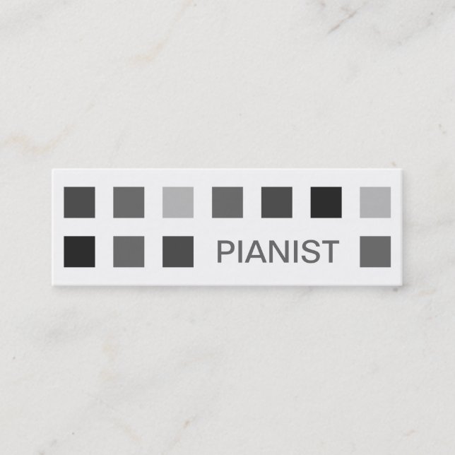 PIANIST (mod squares) Mini Business Card (Front)