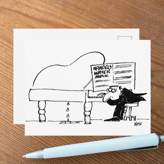 Pianist plays Handel's Water Music Postcard (Creator Uploaded)
