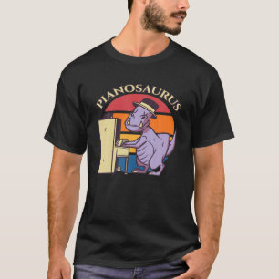 Pianist Rex Dinosaur Pianosaurus On Piano T-Shirt