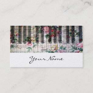 pianist vintage music business card