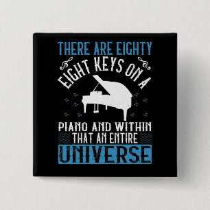 Piano - 15 cm square badge