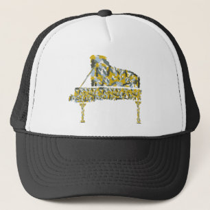 Piano abstract trucker hat