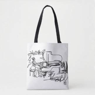 Piano  and Music Themed Tote Bag