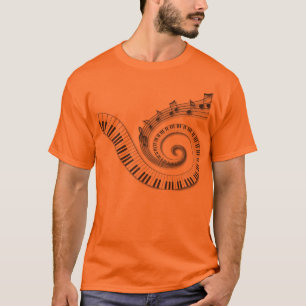 Piano and Musical Notes T-shirts