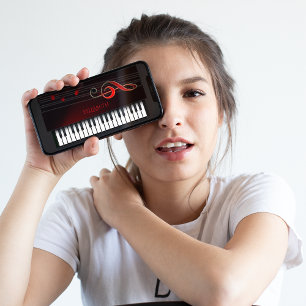 Piano And Red Treble Clef Case-Mate iPhone Case