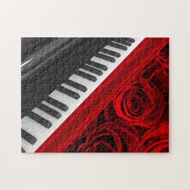 Piano and Roses Jigsaw Puzzle (Horizontal)
