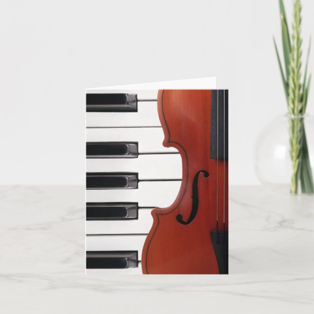 Piano and violin music  card (Front)