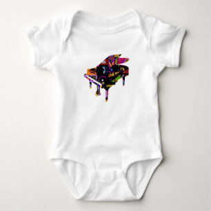 piano baby bodysuit