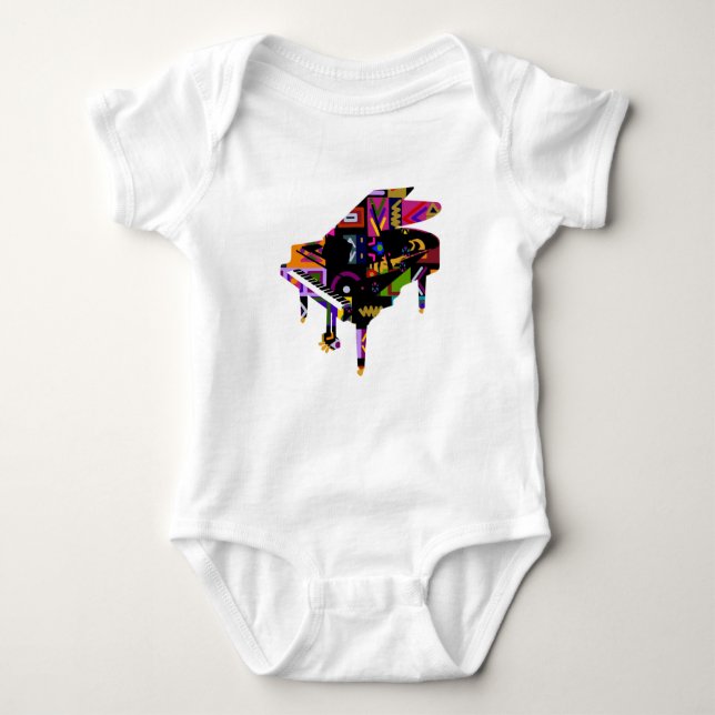 piano baby bodysuit (Front)