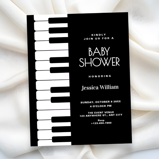 Piano baby shower invitation (Creator Uploaded)