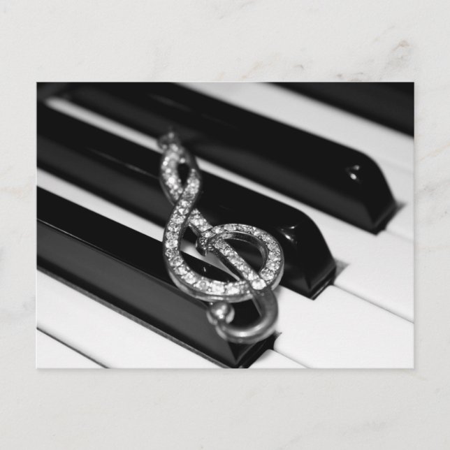 Piano Bar with G-clef Postcard (Front)