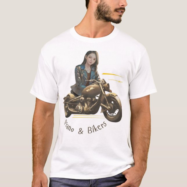 Piano & Bikers T-Shirt (Front)